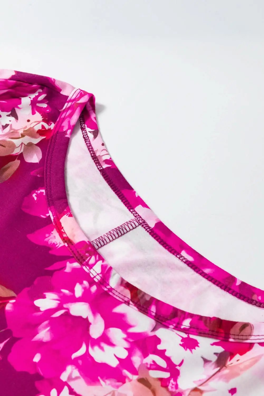 Vibrant red floral plus size blouse - Love Salve